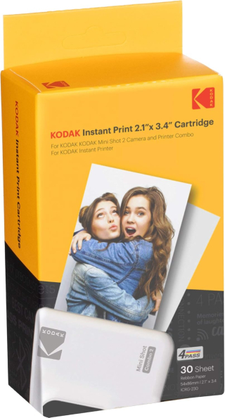 Kodak Instant Film for Mini Shot 2 Retro Printer 5,3X8,64 4Pass 30Foto