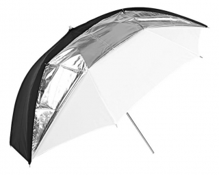 Godox UB-006 Dual Duty Reflective Umbrella Black and Silver and White (84cm)