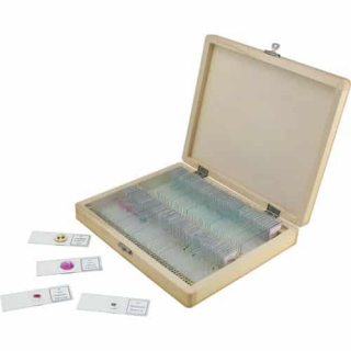 kit of 100 prepared microscope slides