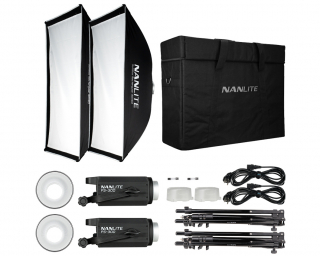 Nanlite - FS-300 kit con softbox 60*90 e stativi - 2 led -Noleggio-