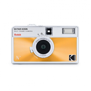 Kodak Ektar H35-N Half Frame Film Camera Analogica RK0305 Striped Glazed Orange