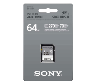 Sony SD 64 GB TOUGH E UHS-II U3 270mbs/45mbs