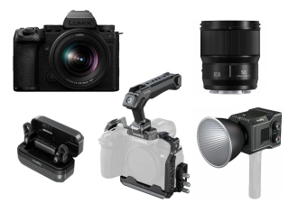 Panasonic Lumix S5 II X + ob. 20-60mm F/3.5-5.6 kit 50mm F/1.8 + SmallRig Cage Kit 5752 + SmallRig Microphone 5717 + SmallRig Light 4808