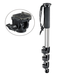 Monopiede Manfrotto 681S Silver con testa