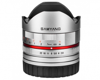 Samyang Ob. 8mm 2,8 UMC CS II Fish Eye per Fuji X Silver