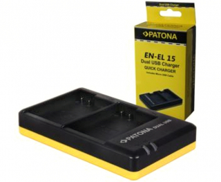 Patona Caricabatteria Usb Dual per Nikon EN-EL15