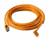 Tether Tools - TetherPro USB 3.0 A male to Micro B Right Angle - 15' ORG