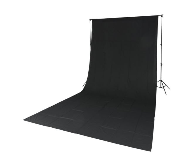 Quadralite - Black Solid Muslin Backdrop 2,85x6m