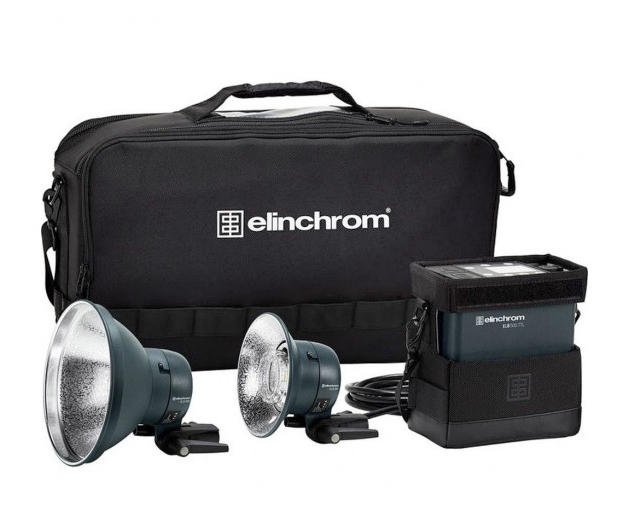 Elinchrom ELB 500 TTL Dual-To-Go-Set (1 générateur, 2 lampes de poche, 1 batterie, sac)