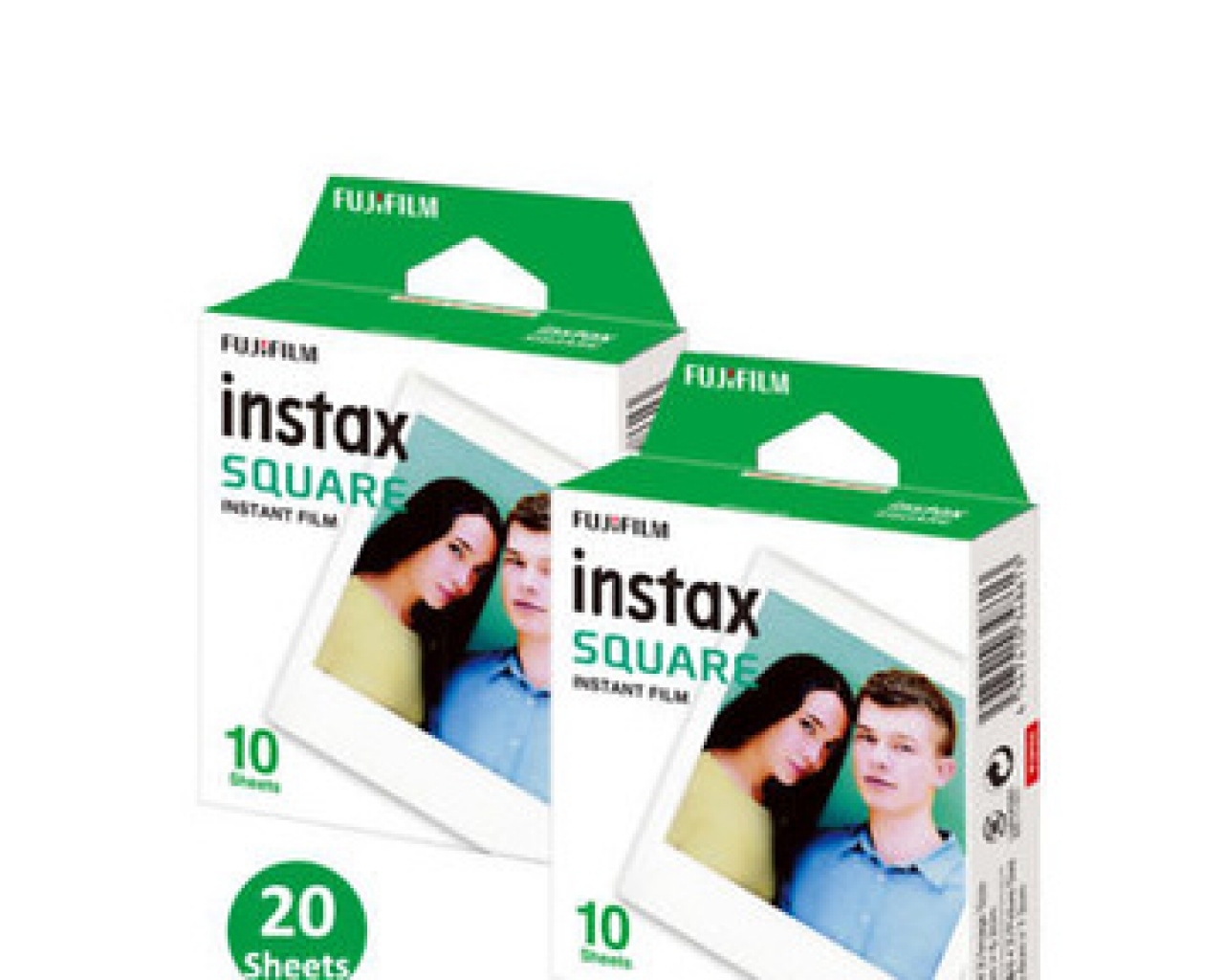 Fujifilm Instax Square Film 6x6 White frame 20 Double