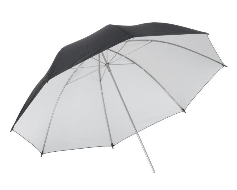 Quadralite - Ombrello bianco/nero 150cm