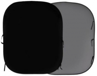 Lastolite Fondale richiudibile Nero / Grigio medio 150 x 180 cm