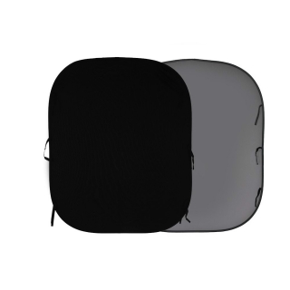 Lastolite Fondale richiudibile Nero / Grigio medio 180 x 215 cm