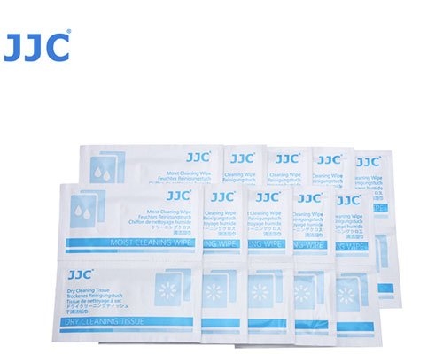 JJC - 10 coppie di Kit salviettine Umide/asciutte
