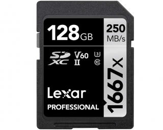 LEXAR 128GB Lexar Pro1667x SDHC/SDXC UHS-II