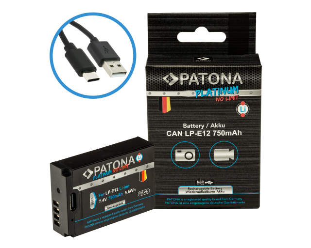 Patona Patona Platinum with USB-C Battery Canon LP-E12