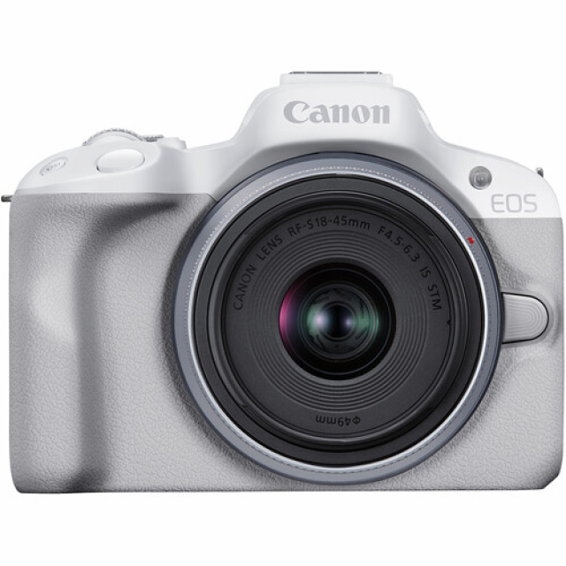 Canon Canon EOS R50, White + RF-S 18-45mm F4.5-6.3 IS STM Kit