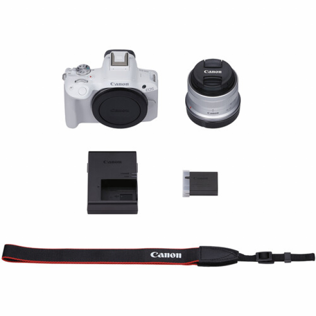 Canon Canon EOS R50, White + RF-S 18-45mm F4.5-6.3 IS STM Kit