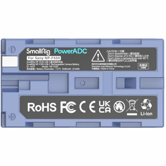 Smallrig SmallRig NP-F550 USB-C Rechargeable Camera Battery 4331