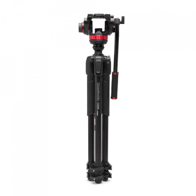 Manfrotto Kit Testa Fluida 502 + 055 video in Allum. Col. Livellante 3 Sez.