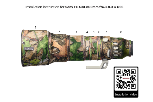 Easycover EasyCover Lens Protection for Sony FE 400-800mm F/6.3-8 G OSS True Timber HTC camouflage