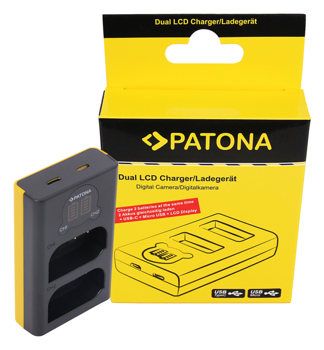 Patona Patona Caricabatteria Usb Dual per Panasonic DMW-BLK22