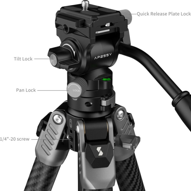 Smallrig SmallRig Portable Video Carbon Fiber Tripod AP255Pro 5477