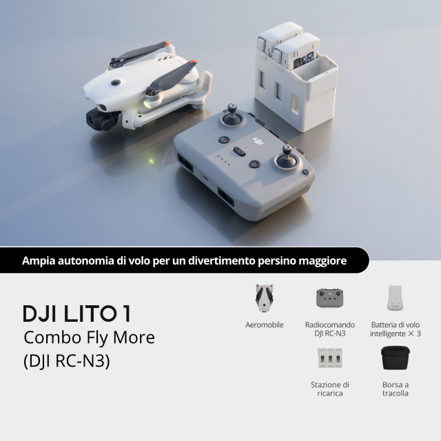 Dji Dji - Lito 1 FLY MORE COMBO (RC-N3) - Garanzia Nital