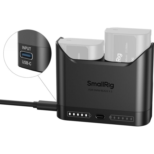 Smallrig SmallRig Turbo Charging Kit for DMWBLK22 Camera Batteries 5487