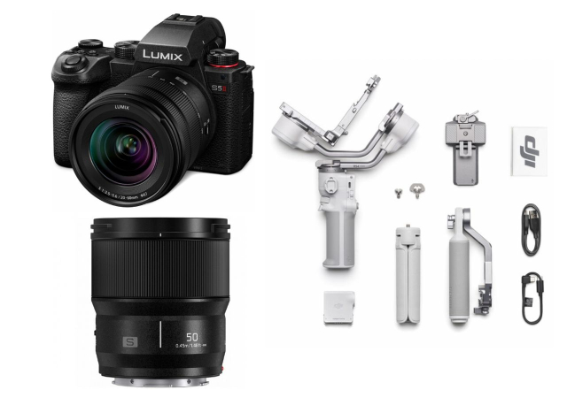 Panasonic lumix Panasonic Lumix S5 II 20-60mm F/3.5-5.6 +50mm 1,8 + Dji rs 4 mini Combo