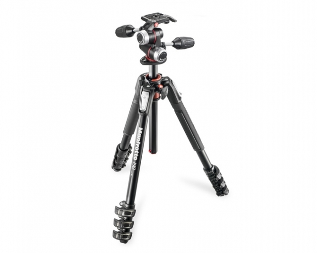 Manfrotto MANFROTTO MK 190 XPRO4 + Testa 3W HEAD (MK190XPRO4-3W)