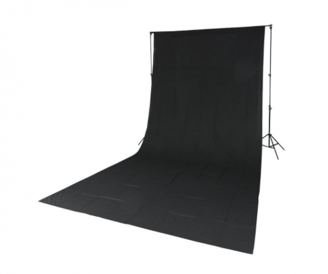 Quadralite Quadralite - Black Solid Muslin Backdrop  2,85x6m