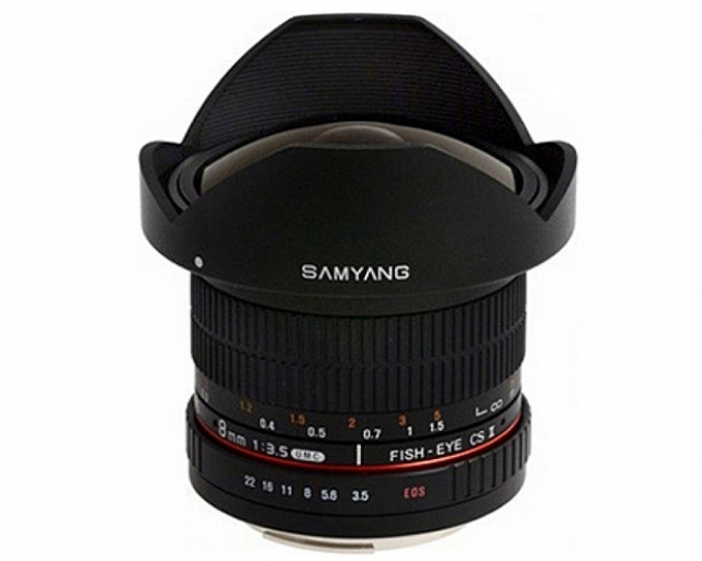 Samyang Samyang ob. 8MM 3,5  UMC Fish-Eye CS II x Canon - Noleggio -