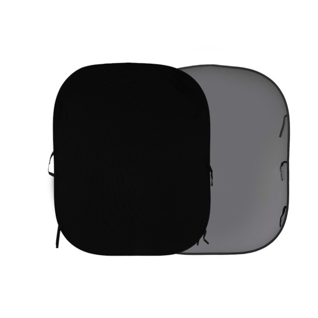 Lastolite Lastolite Fondale richiudibile Nero / Grigio medio 180 x 215 cm