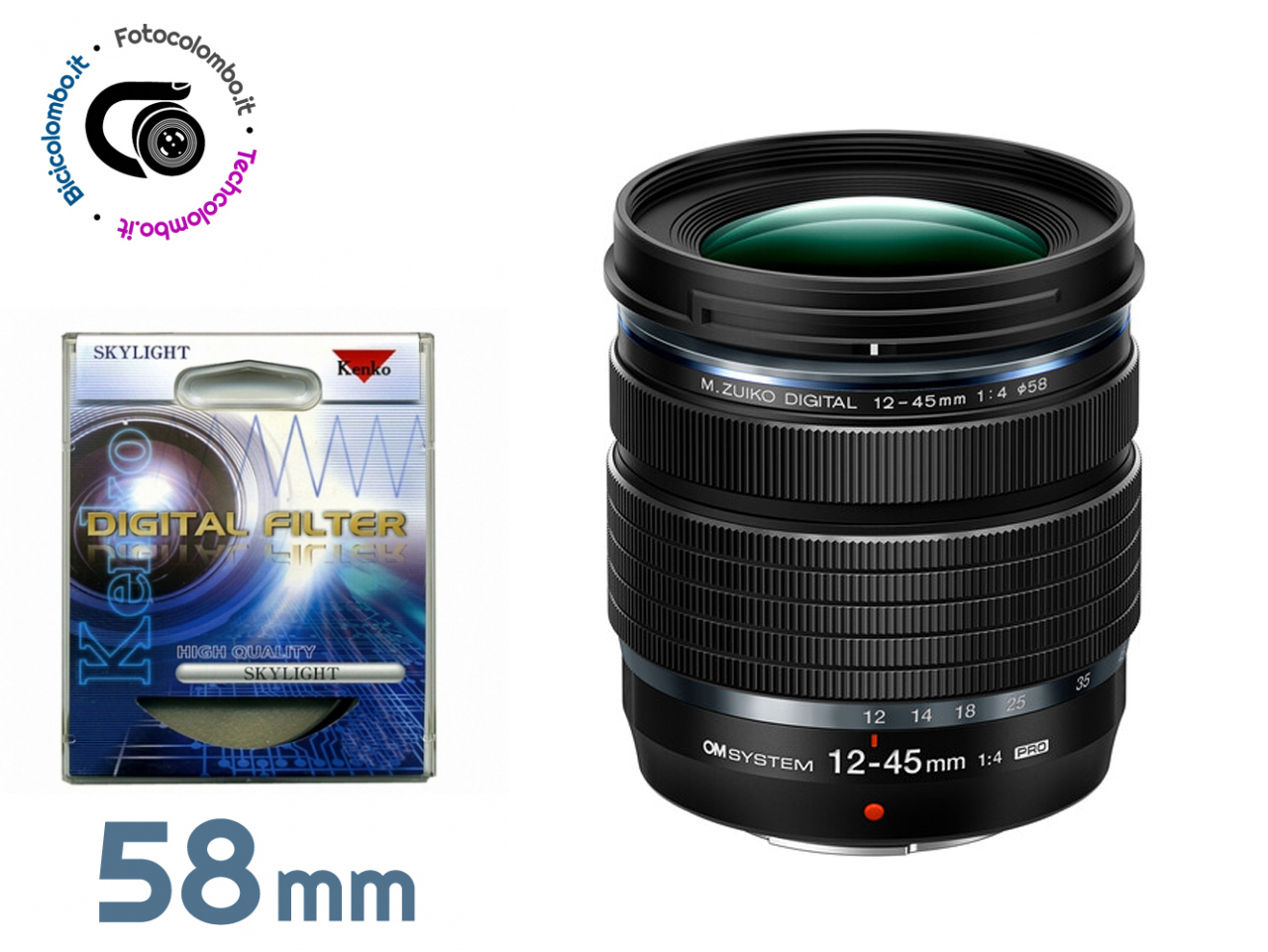 Om system olympus Olympus Ob.ED 12-45 f4 in bulk con filtro