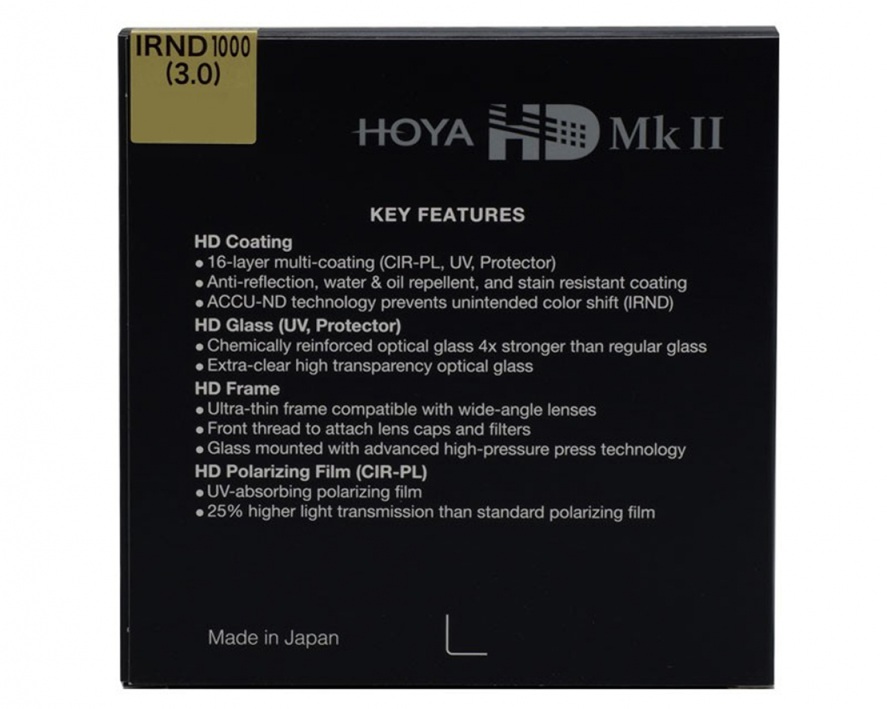 Hoya Hoya Filtro HD MkII IRND1000 (3.0) 58mm