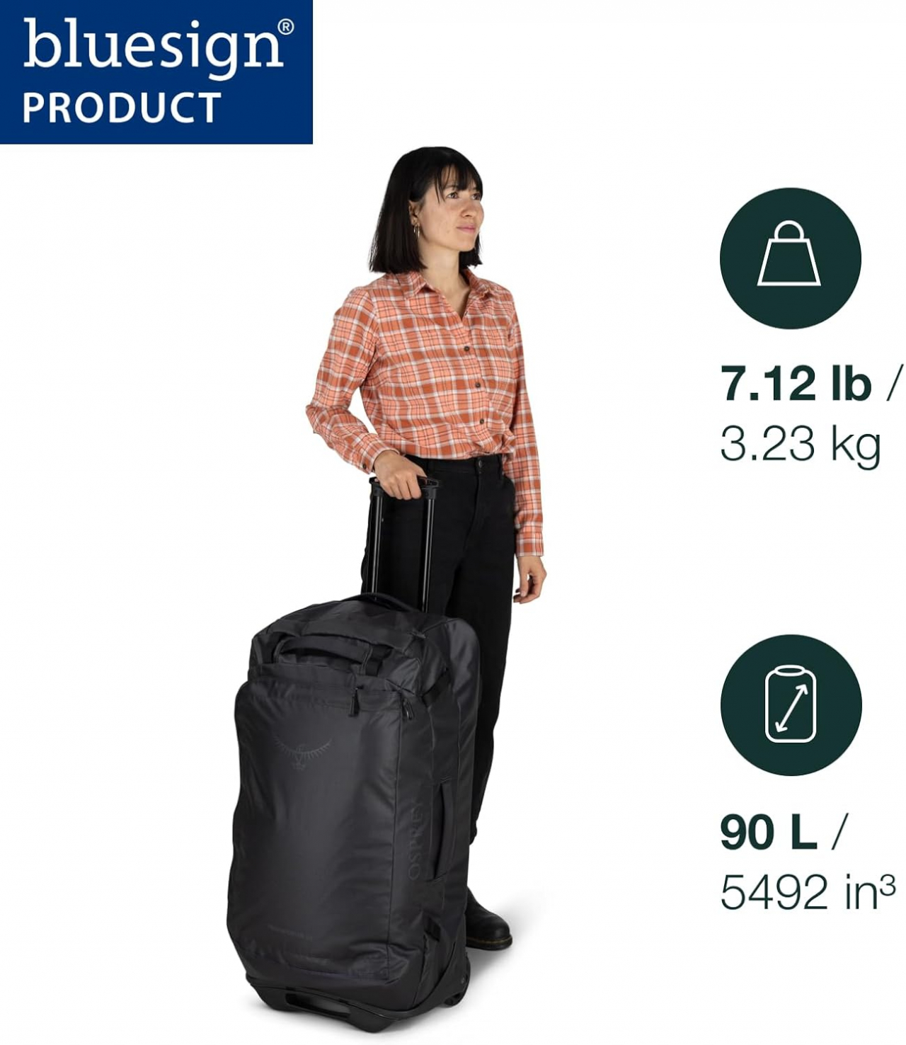 Osprey Osprey Transporter Wheeled Duffel 60 Raven Black Os