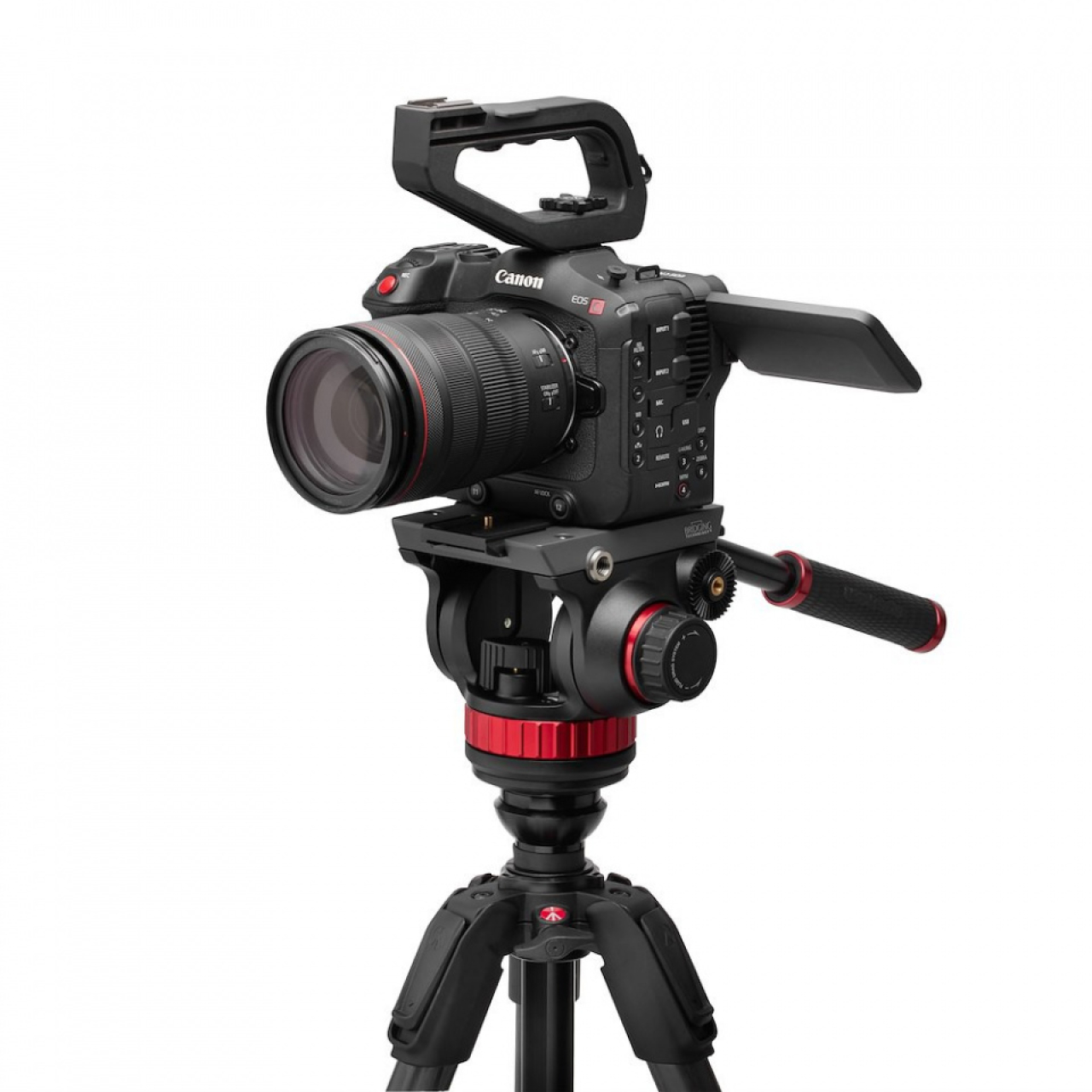 Manfrotto Kit Testa Fluida 502 + 055 video in Carbon. Col. Livellante 4 SEZ.