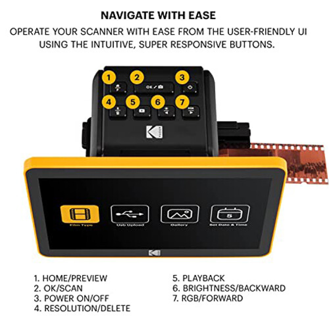  Kodak Slide N Scan Digital Film Scanner 7'' Max