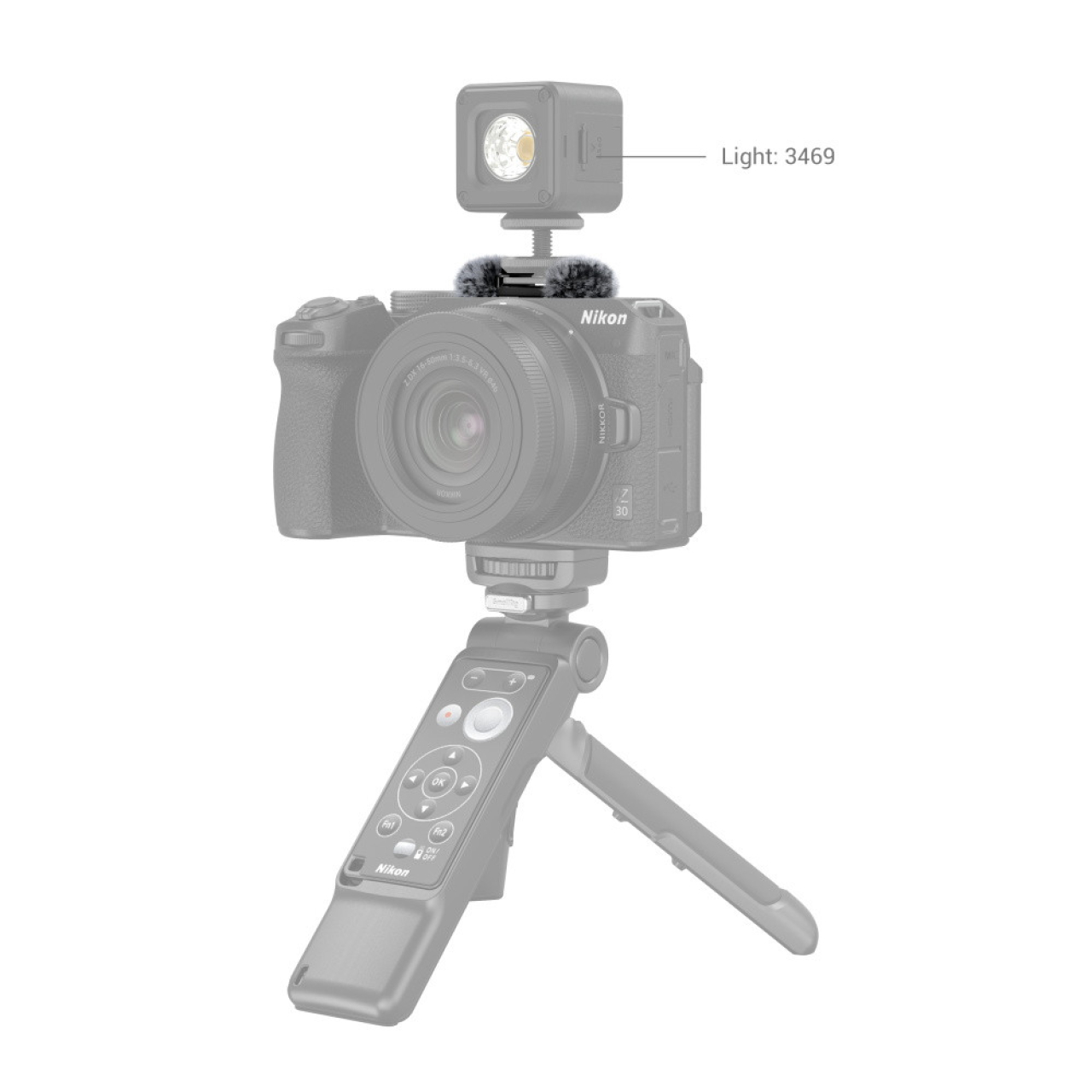 Smallrig SmallRig Furry Windscreen with Cold
Shoe Adapter for Nikon Z 30 3859