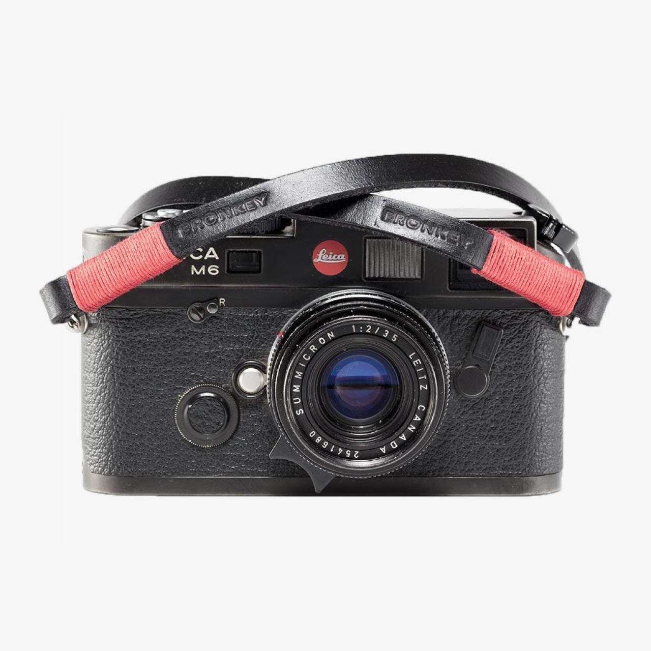Bronkey Bronkey Tokyo #101 - Black & Red leather camera strap