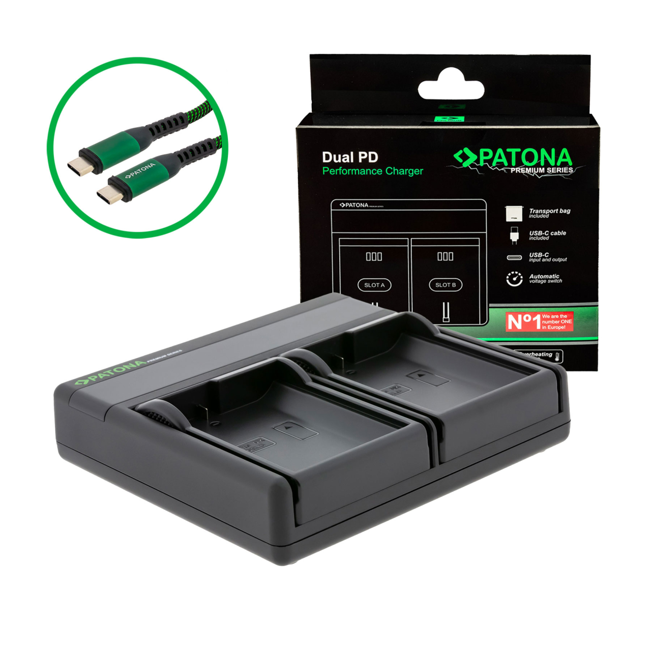 Patona Patone Premium Dual PD Performance Charger per nikon EN-EL15