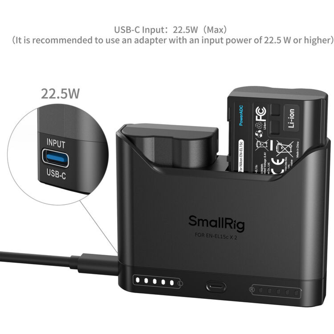 Smallrig SmallRig Turbo Charging Kit for EN-EL15c Camera Batteries 5486