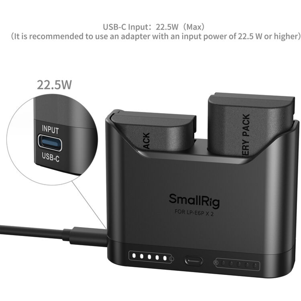 Smallrig SmallRig Turbo Charging Kit for LP-E6P Camera Batteries 5485
