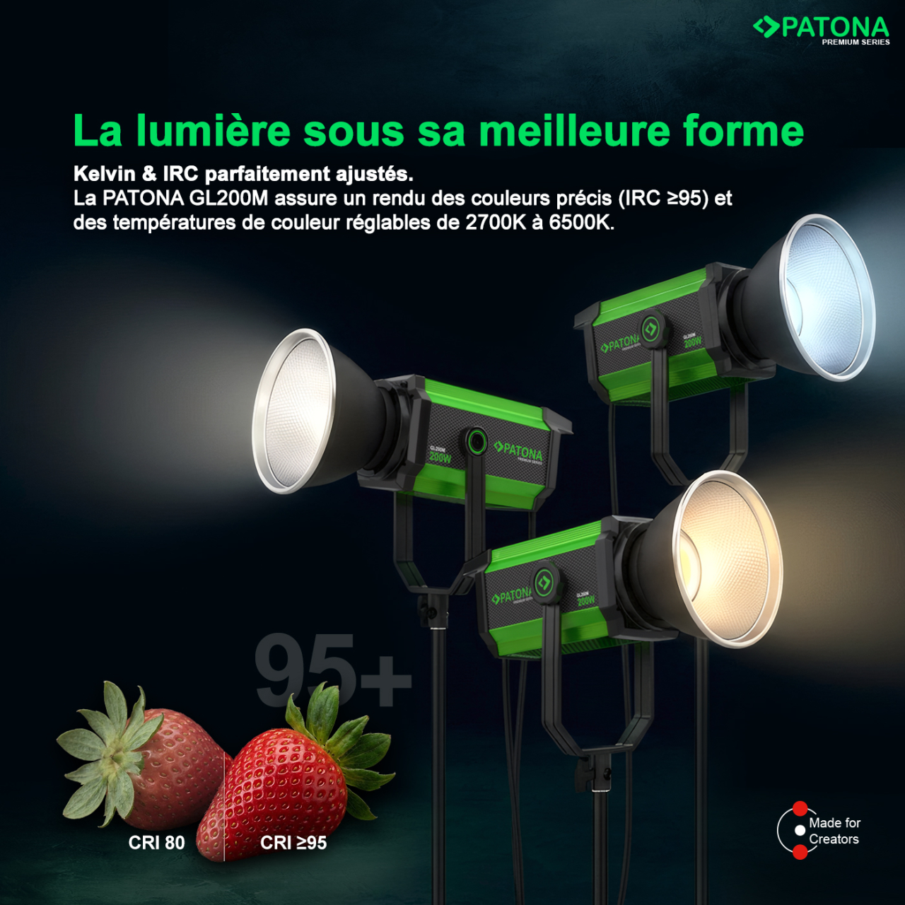 Patona Patona PREMIUM GL200M BI-COLOR COB LED STUDIO LIGHT 200W