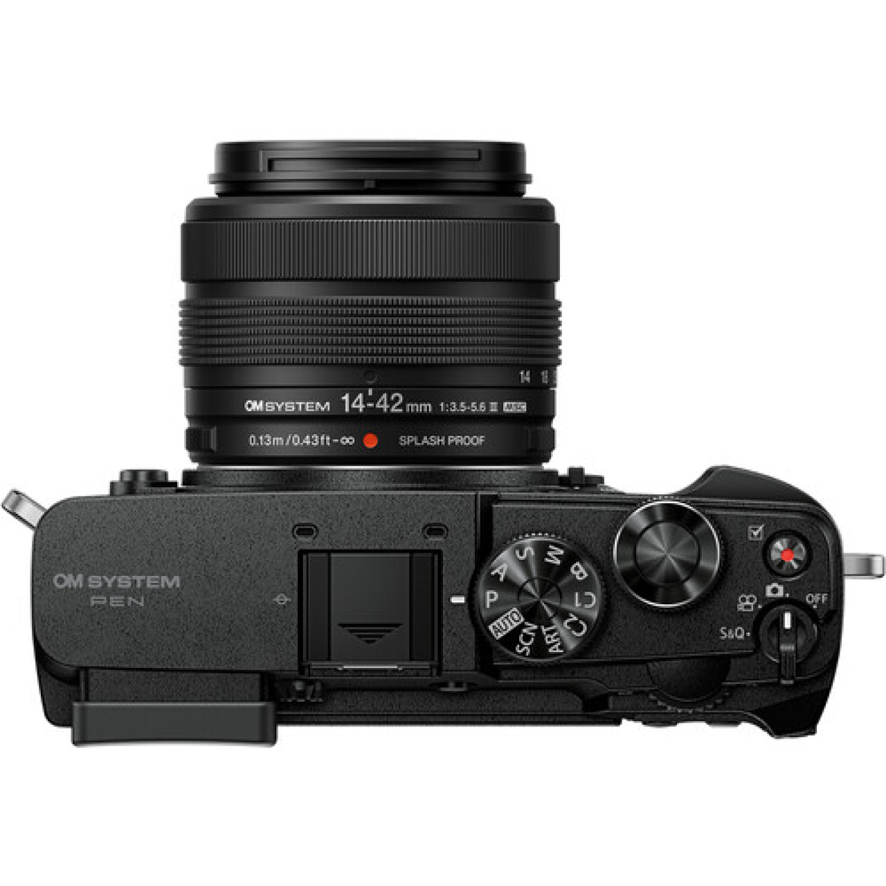 Om system olympus OM SYSTEM PEN Mirrorless Camera with 14-42mm III Lens (Black)