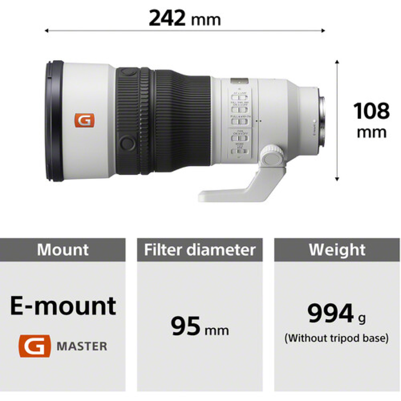 Sony Sony ob. FE 400 mm F/4.5 GM OSS