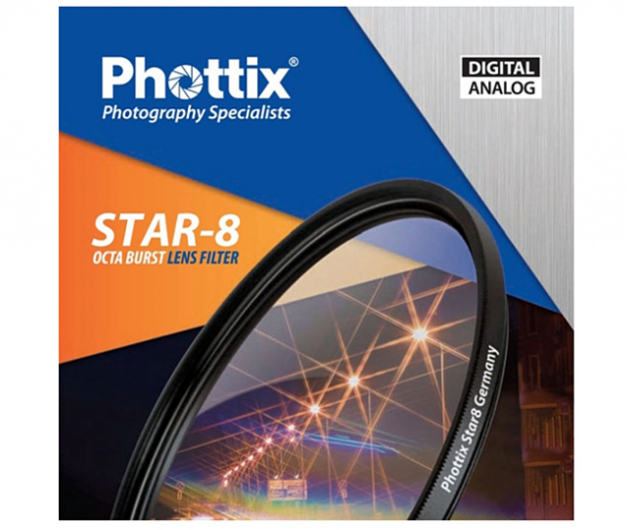 Phottix Filtre d'objectif Star-8 Octa Burst 58