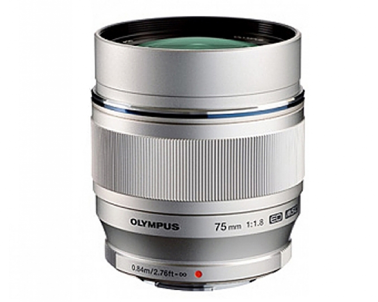 Om system olympus OLYMPUS OB. 75 MM 1,8 DIGITAL SILVER