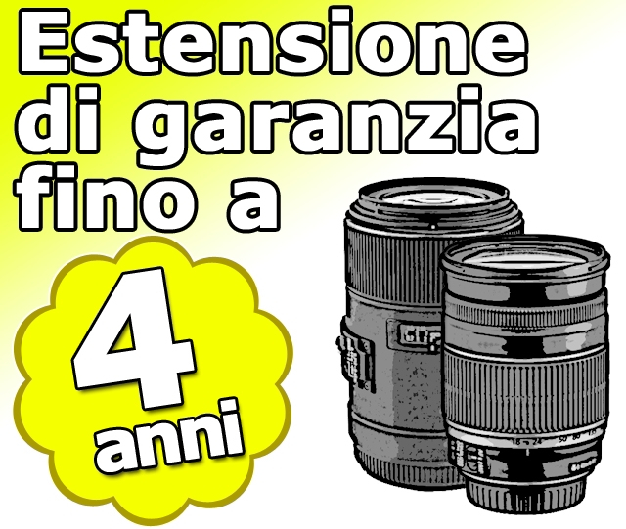  Garanzia fino 4 Anni per Obiettivi fino â‚¬6700